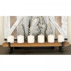 Cole Grey Wood and Metal Candelabra CLRB2521